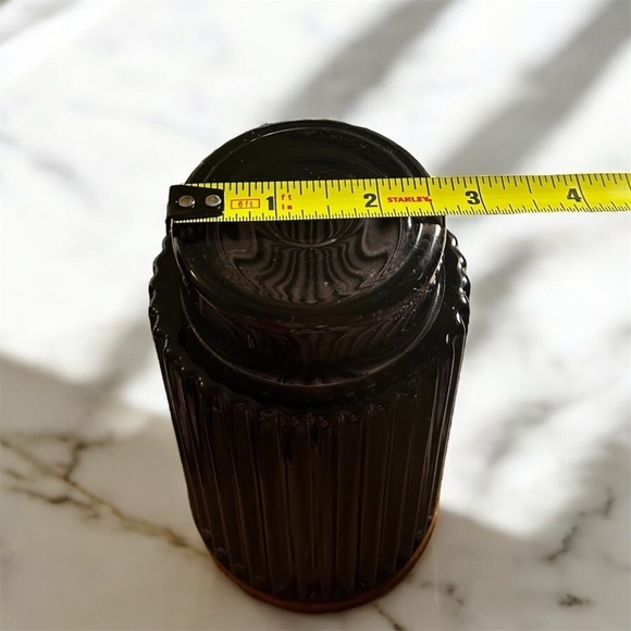 2 Stripe Texture Translucent Black Cups with One Wooden Lid - Picture 11 of 11